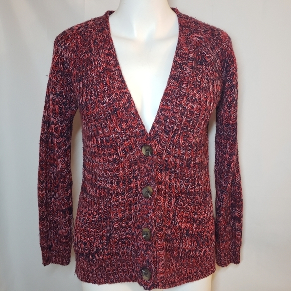 Knitted multi color cardigan - Picture 1 of 8